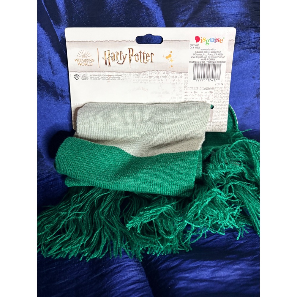 Harry Potter Slytherin Scarf Disguise Green Silver Knit Cosplay Costume Target - Picture 3 of 5